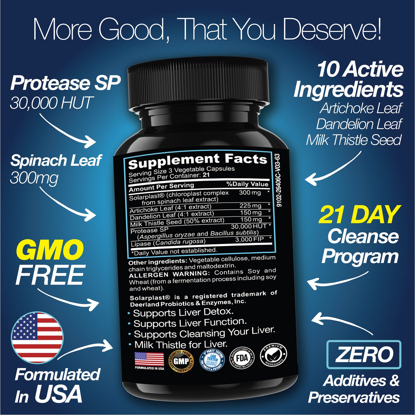 Liver Cleanse Detox & Repair - 21 Day Cleanse - Natural Liver Support Supplement with Milk Thistle - Renee Lane Company