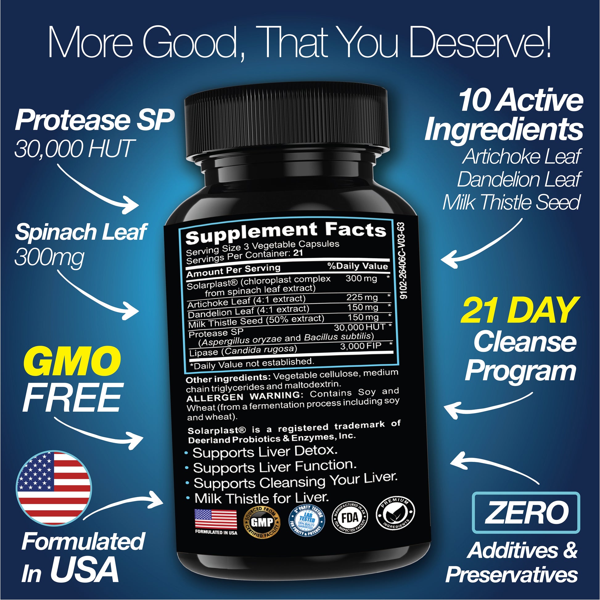Liver Cleanse Detox & Repair - 21 Day Cleanse - Natural Liver Support Supplement with Milk Thistle - Renee Lane Company