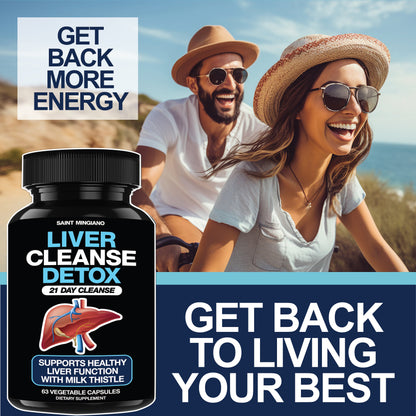 Liver Cleanse Detox & Repair - 21 Day Cleanse - Natural Liver Support Supplement with Milk Thistle - Renee Lane Company