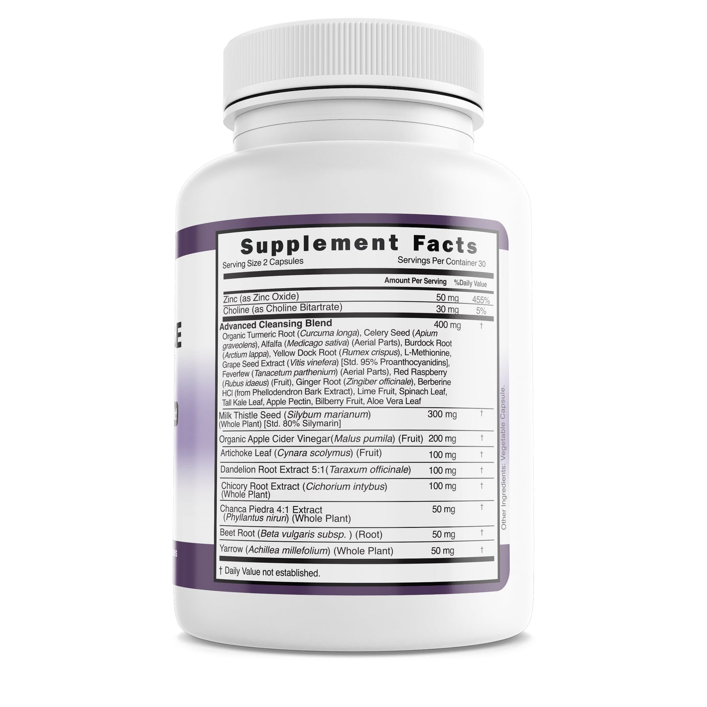 Liver Cleanse and Detox Formula - Milk Thistle, Artichoke Extract, Dandelion, and Apple Cider Vinegar - Liver Health Supplement - Renee Lane Company