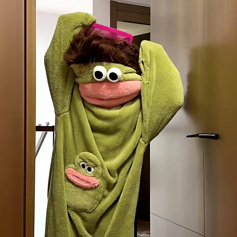 Long-Haired Green Monster Pajamas - Renee Lane Company