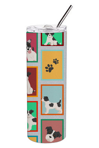 Lots of Jack Russell Terrier Stainless Steel Skinny Tumbler Vacuum Double Walled Reusable Insulated Tumbler Travel Cup for Coffee Cocktails Gift with Lid, 20 oz - Renee Lane Company