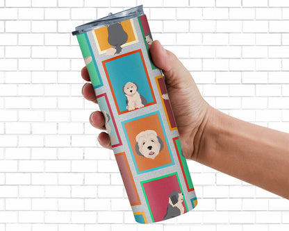 Lots of Old English Sheepdog Stainless Steel Skinny Tumbler Vacuum Double Walled Reusable Insulated Tumbler Travel Cup for Coffee Cocktails Gift with Lid, 20 oz - Renee Lane Company