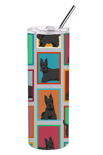 Lots of Scottish Terrier Stainless Steel Skinny Tumbler Vacuum Double Walled Reusable Insulated Tumbler Travel Cup for Coffee Cocktails Gift with Lid, 20 oz - Renee Lane Company