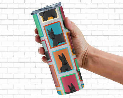 Lots of Scottish Terrier Stainless Steel Skinny Tumbler Vacuum Double Walled Reusable Insulated Tumbler Travel Cup for Coffee Cocktails Gift with Lid, 20 oz - Renee Lane Company