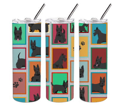 Lots of Scottish Terrier Stainless Steel Skinny Tumbler Vacuum Double Walled Reusable Insulated Tumbler Travel Cup for Coffee Cocktails Gift with Lid, 20 oz - Renee Lane Company