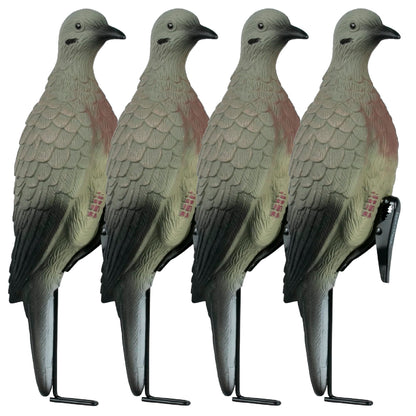 Lucky Duck Clip on Dove Decoys with Stake 4 Count - Renee Lane Company