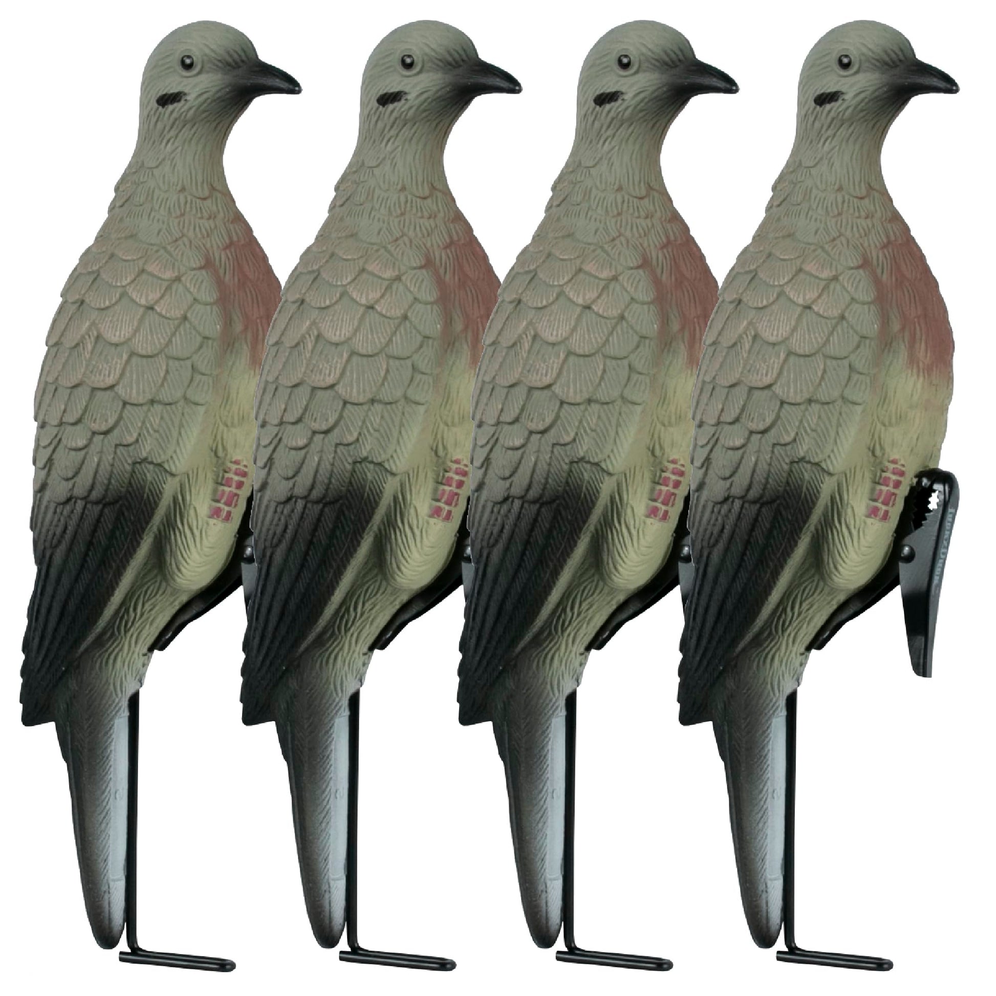 Lucky Duck Clip on Dove Decoys with Stake 4 Count - Renee Lane Company