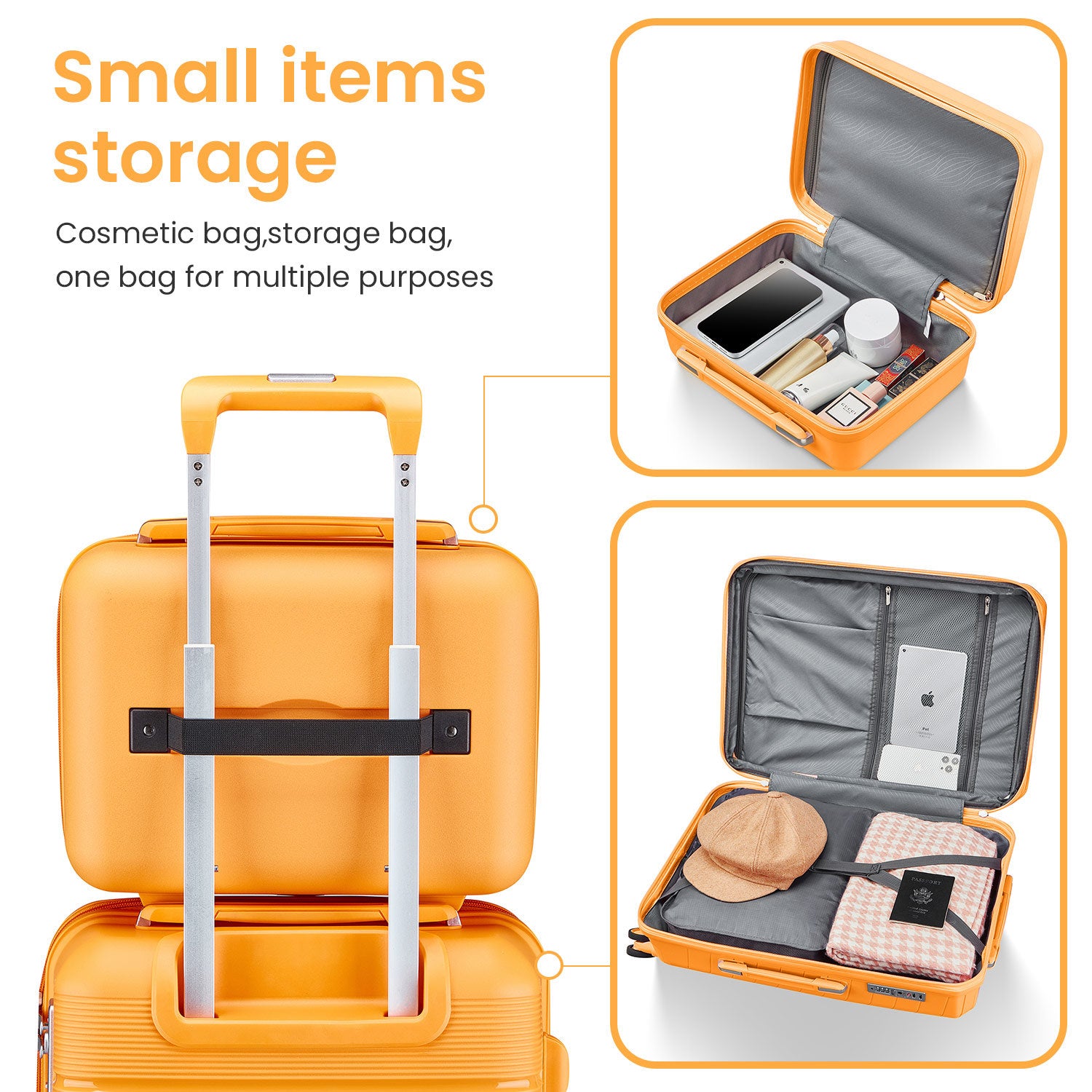 Luggage Sets 4 Piece(14/20/24/28) PP Lightweight & Durable Expandable suitcase - Renee Lane Company