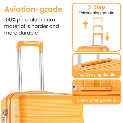 Luggage Sets 4 Piece(14/20/24/28) PP Lightweight & Durable Expandable suitcase - Renee Lane Company