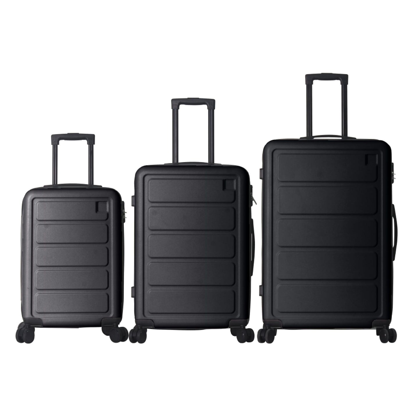 Luggage Sets ABS Hardshell 3pcs Luggage, Lightweight Durable Suitcase sets Spinner Wheels Suitcase 20''24''28'' (BLACK) - Renee Lane Company