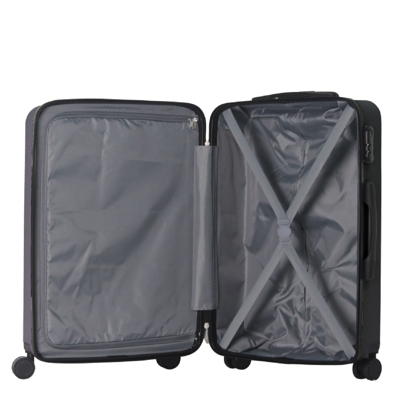 Luggage Sets ABS Hardshell 3pcs Luggage, Lightweight Durable Suitcase sets Spinner Wheels Suitcase 20''24''28'' (BLACK) - Renee Lane Company