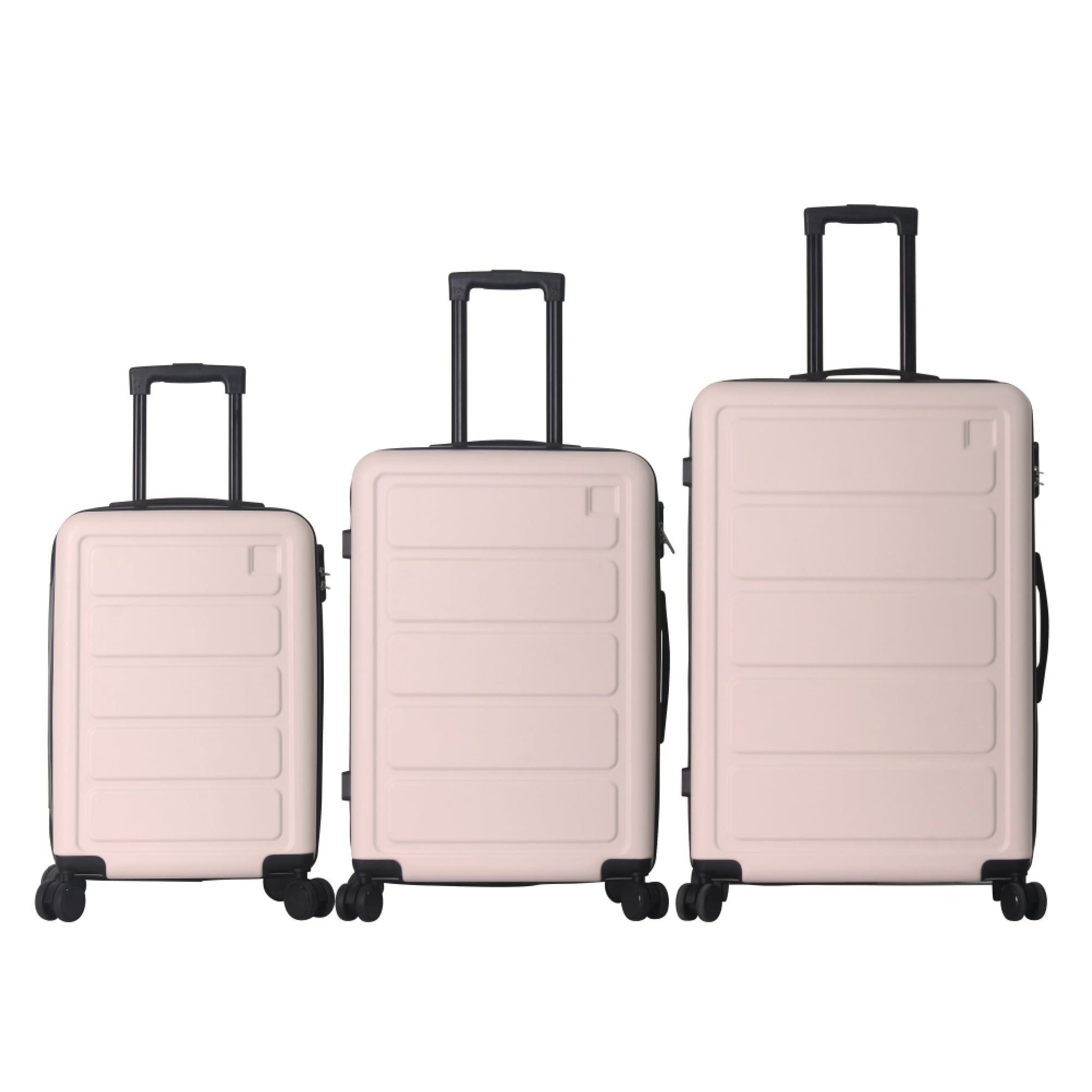 Luggage Sets ABS Hardshell 3pcs Luggage, Lightweight Durable Suitcase sets Spinner Wheels Suitcase 20''24''28'' (PINK) - Renee Lane Company