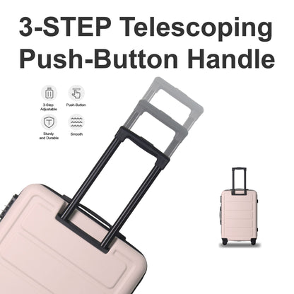 Luggage Sets ABS Hardshell 3pcs Luggage, Lightweight Durable Suitcase sets Spinner Wheels Suitcase 20''24''28'' (PINK) - Renee Lane Company