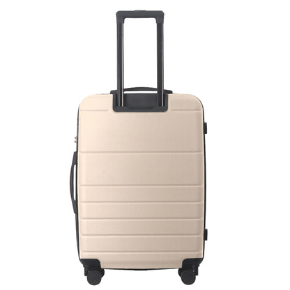 Luggage Sets ABS Hardshell 3pcs Luggage, Lightweight Durable Suitcase sets Spinner Wheels Suitcase with TSA Lock 20''24''28'' Available(Beige) - Renee Lane Company