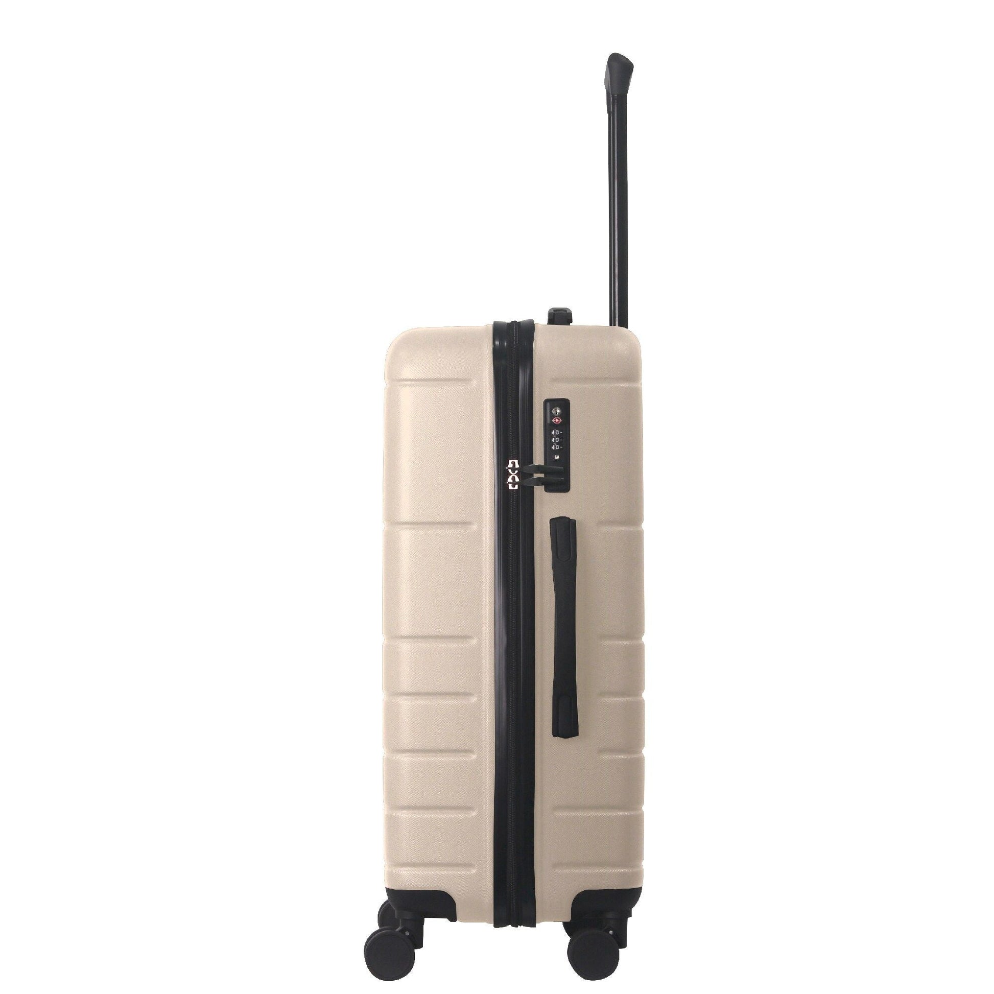 Luggage Sets ABS Hardshell 3pcs Luggage, Lightweight Durable Suitcase sets Spinner Wheels Suitcase with TSA Lock 20''24''28'' Available(Beige) - Renee Lane Company