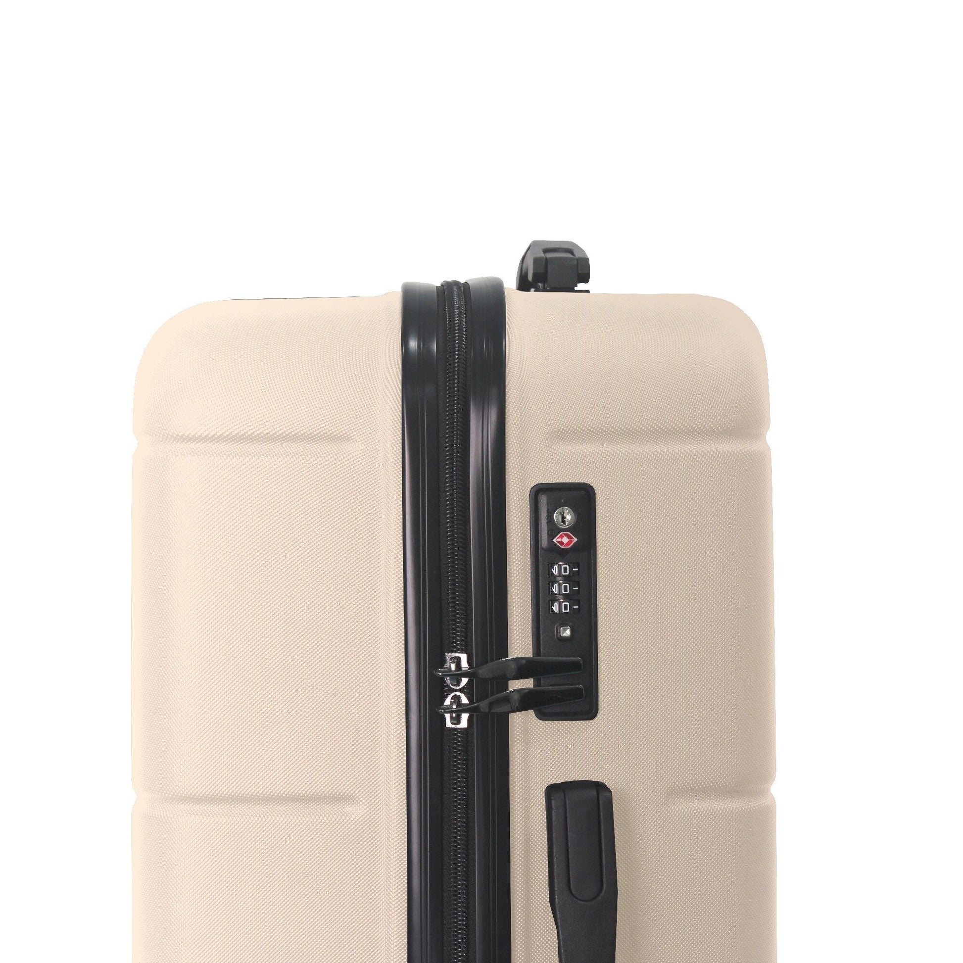 Luggage Sets ABS Hardshell 3pcs Luggage, Lightweight Durable Suitcase sets Spinner Wheels Suitcase with TSA Lock 20''24''28'' Available(Beige) - Renee Lane Company