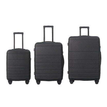 Luggage Sets ABS Hardshell 3pcs Luggage, Lightweight Durable Suitcase sets Spinner Wheels Suitcase with TSA Lock 20''24''28'' Available(Black) - Renee Lane Company