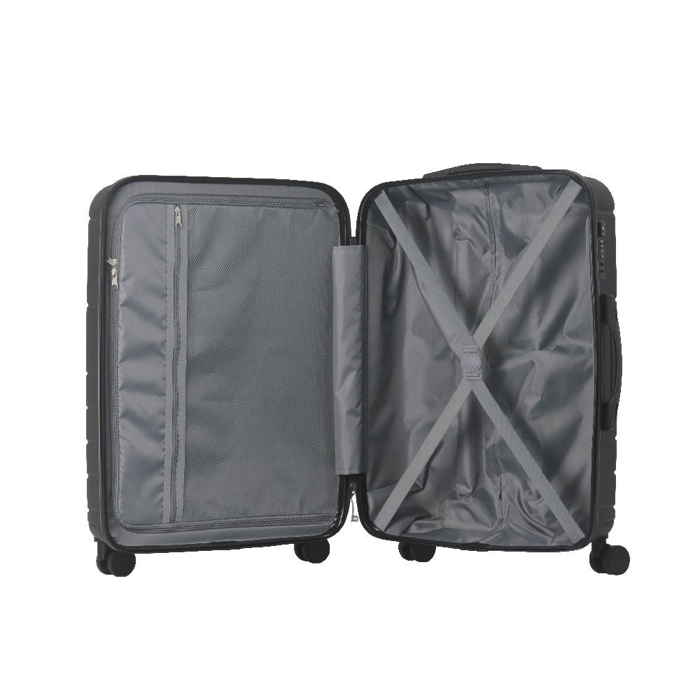 Luggage Sets ABS Hardshell 3pcs Luggage, Lightweight Durable Suitcase sets Spinner Wheels Suitcase with TSA Lock 20''24''28'' Available(Black) - Renee Lane Company