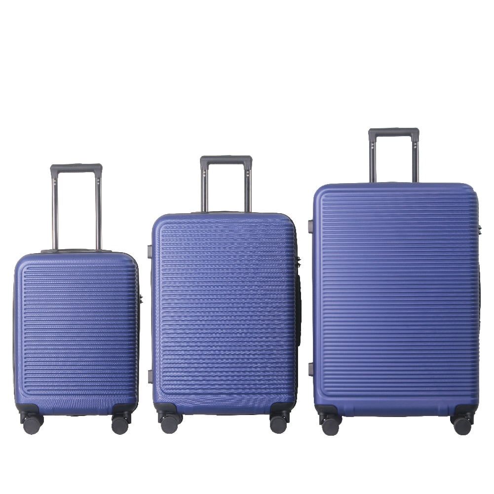 Luggage Sets ABS Hardshell 3pcs Luggage, Lightweight Durable Suitcase sets Spinner Wheels Suitcase with TSA Lock 20''24''28'' Available(Blue) - Renee Lane Company