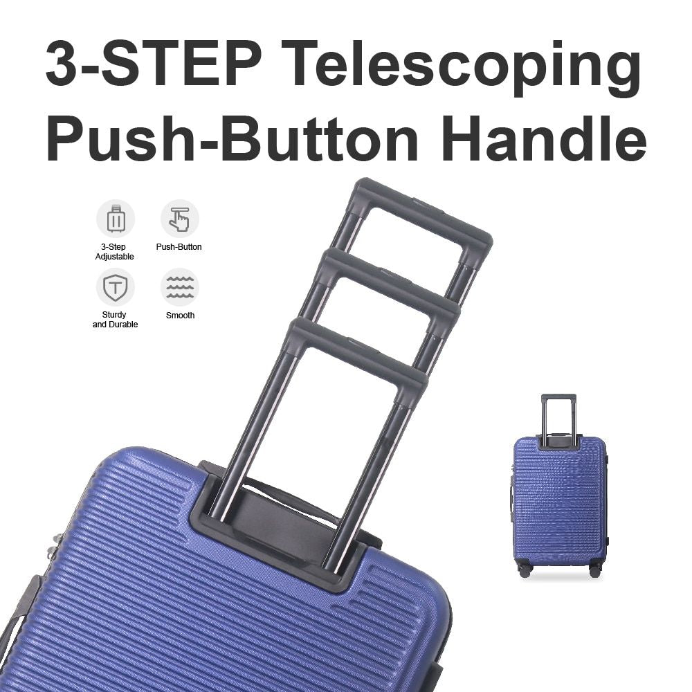 Luggage Sets ABS Hardshell 3pcs Luggage, Lightweight Durable Suitcase sets Spinner Wheels Suitcase with TSA Lock 20''24''28'' Available(Blue) - Renee Lane Company