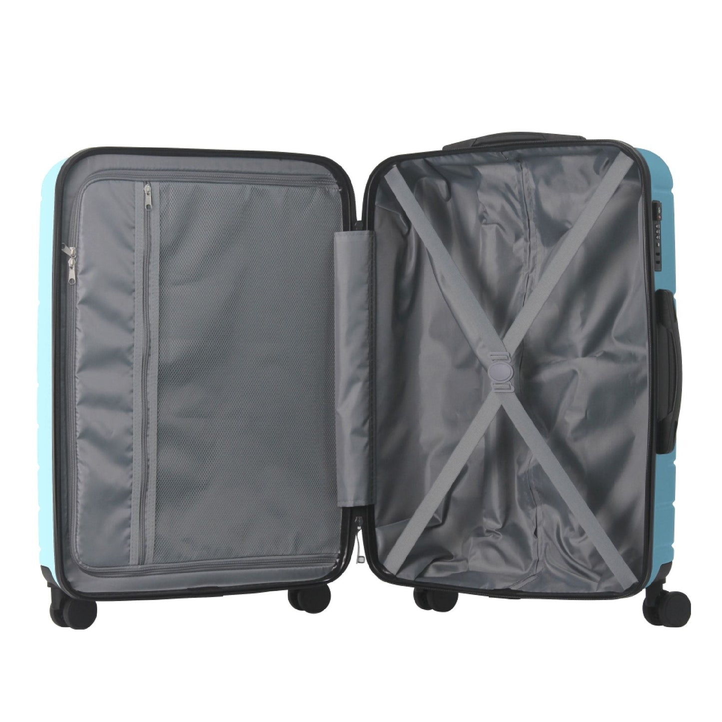 Luggage Sets ABS Hardshell 3pcs Luggage, Lightweight Durable Suitcase sets Spinner Wheels Suitcase with TSA Lock 20''24''28'' Available(Blue) - Renee Lane Company