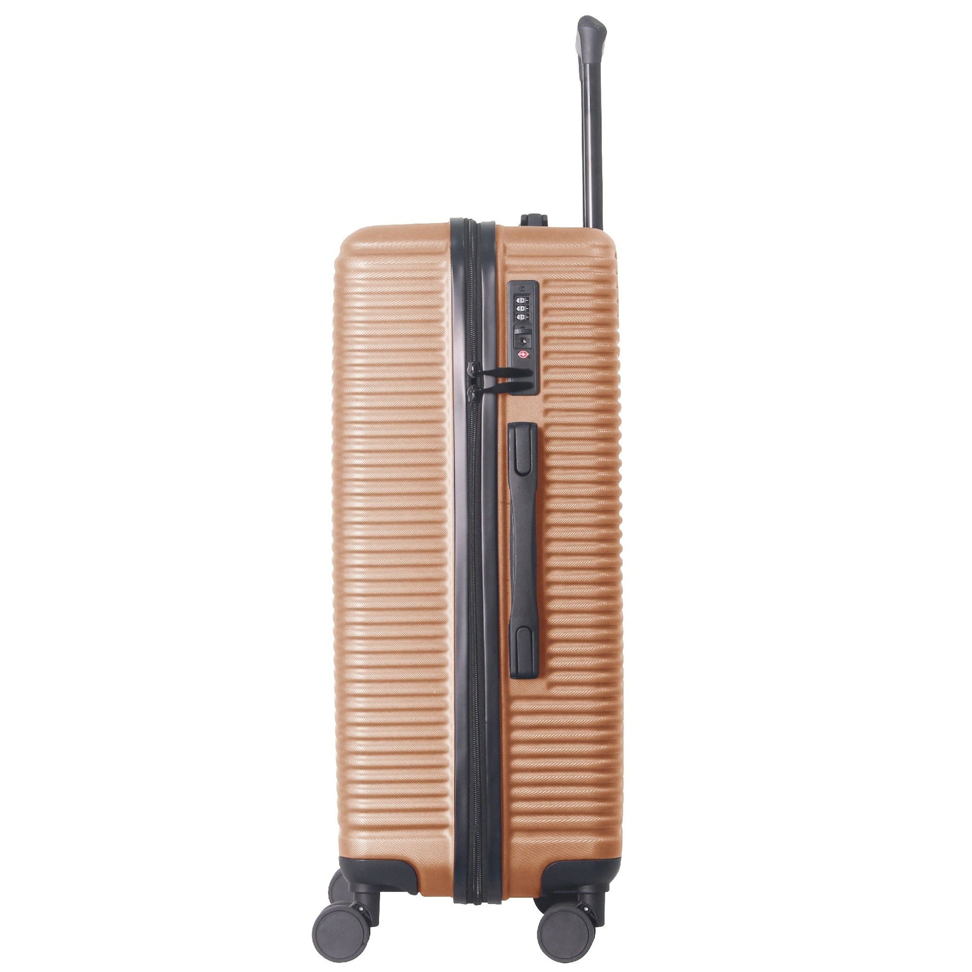 Luggage Sets ABS Hardshell 3pcs Luggage, Lightweight Durable Suitcase sets Spinner Wheels Suitcase with TSA Lock 20''24''28'' Available(Brown) - Renee Lane Company