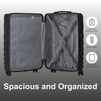 Luggage Sets ABS Hardshell 3pcs Luggage, Lightweight Durable Suitcase sets Spinner Wheels Suitcase with TSA Lock 20''24''28'' Available(Dark Green) - Renee Lane Company