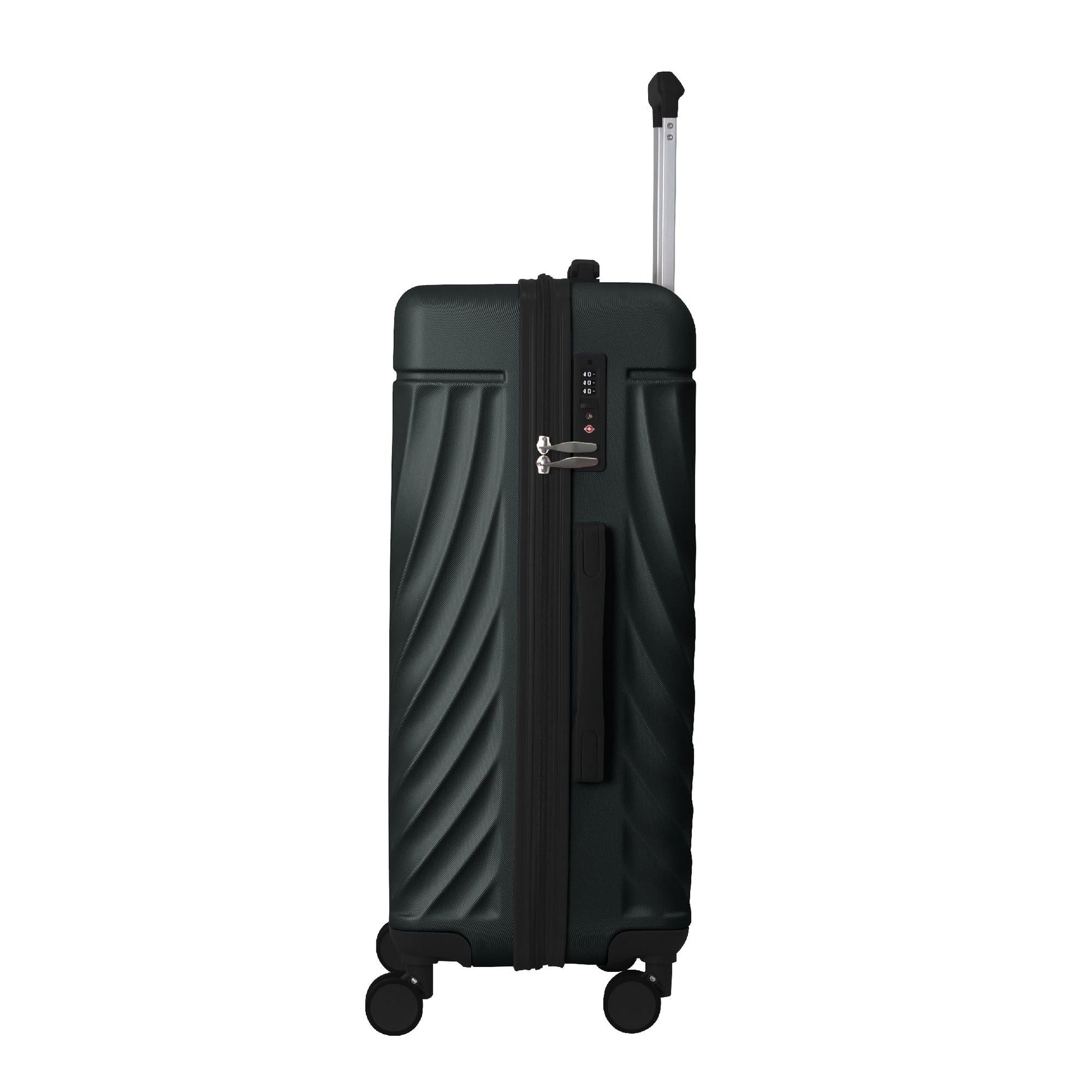 Luggage Sets ABS Hardshell 3pcs Luggage, Lightweight Durable Suitcase sets Spinner Wheels Suitcase with TSA Lock 20''24''28'' Available(Dark Green) - Renee Lane Company