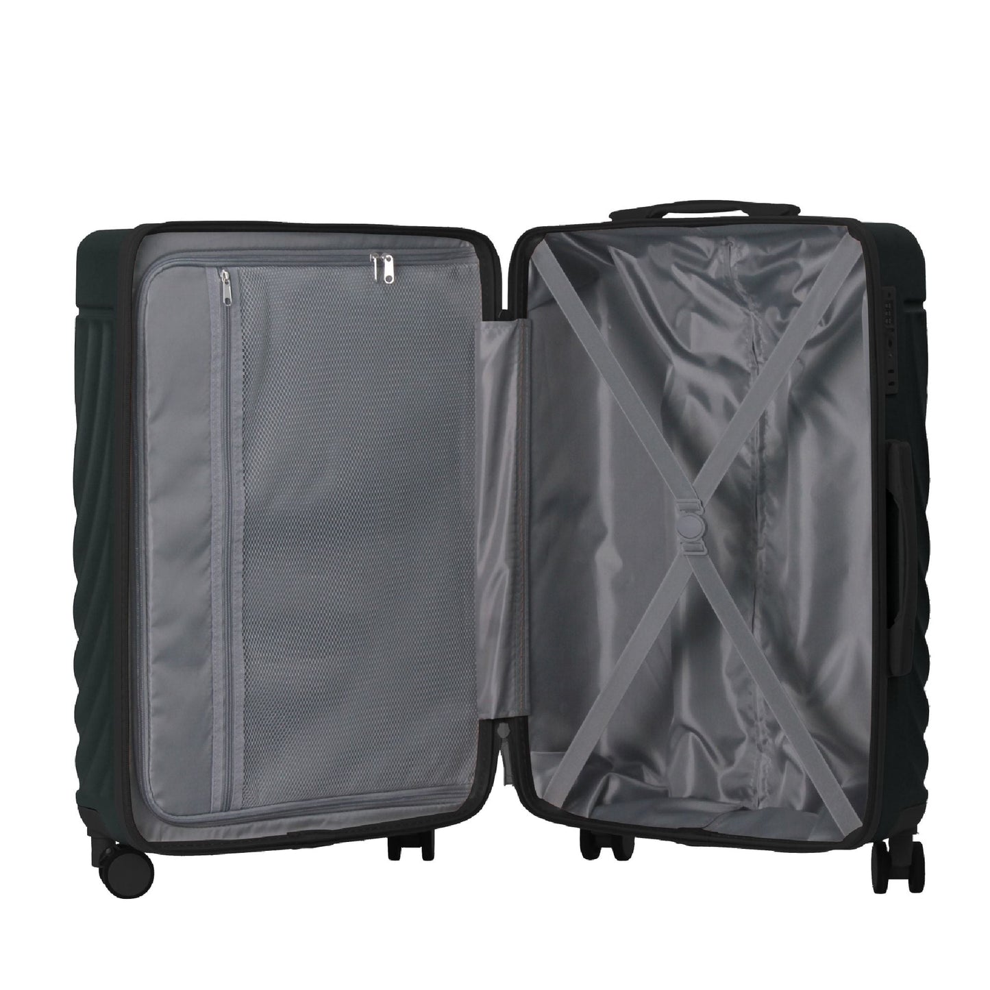 Luggage Sets ABS Hardshell 3pcs Luggage, Lightweight Durable Suitcase sets Spinner Wheels Suitcase with TSA Lock 20''24''28'' Available(Dark Green) - Renee Lane Company