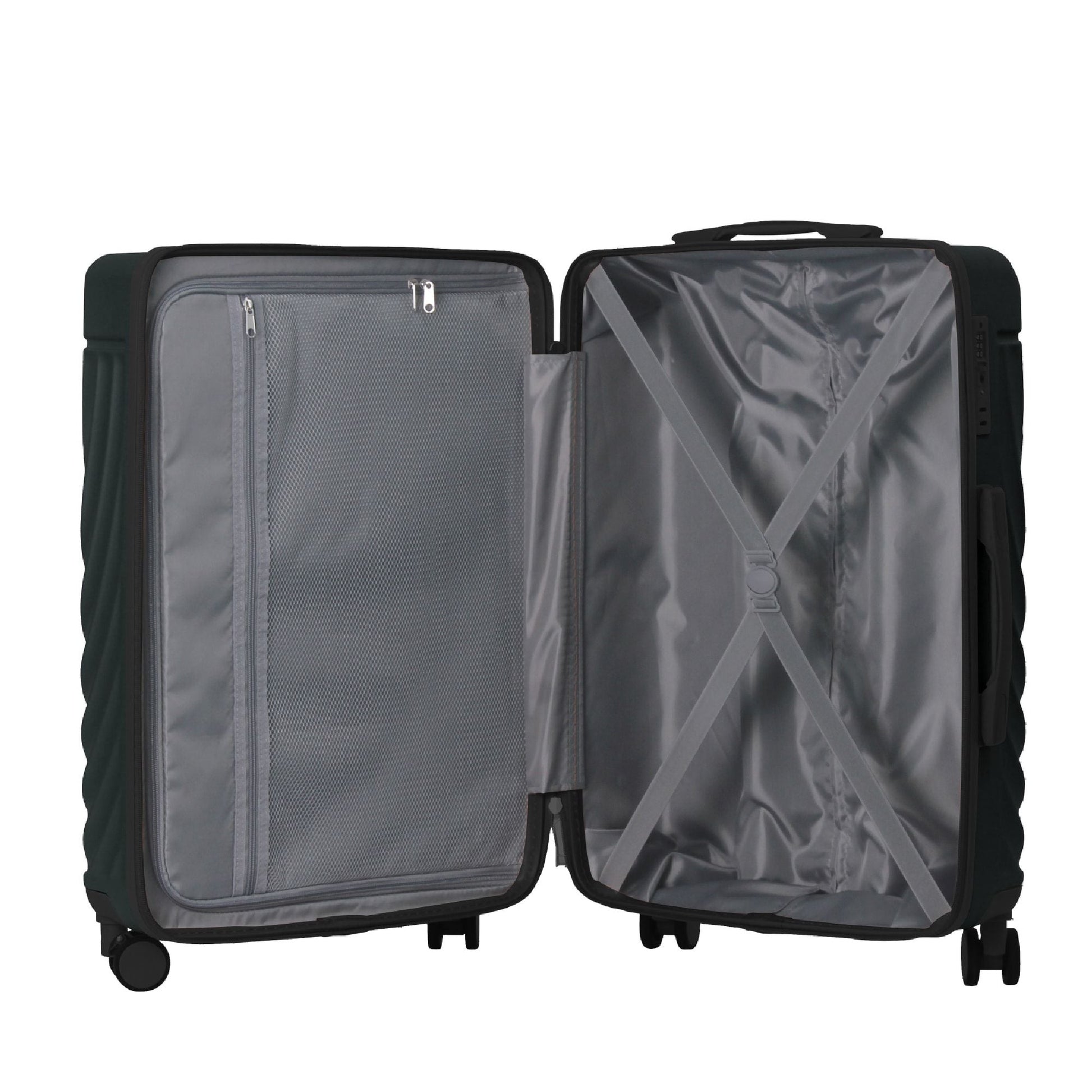 Luggage Sets ABS Hardshell 3pcs Luggage, Lightweight Durable Suitcase sets Spinner Wheels Suitcase with TSA Lock 20''24''28'' Available(Dark Green) - Renee Lane Company