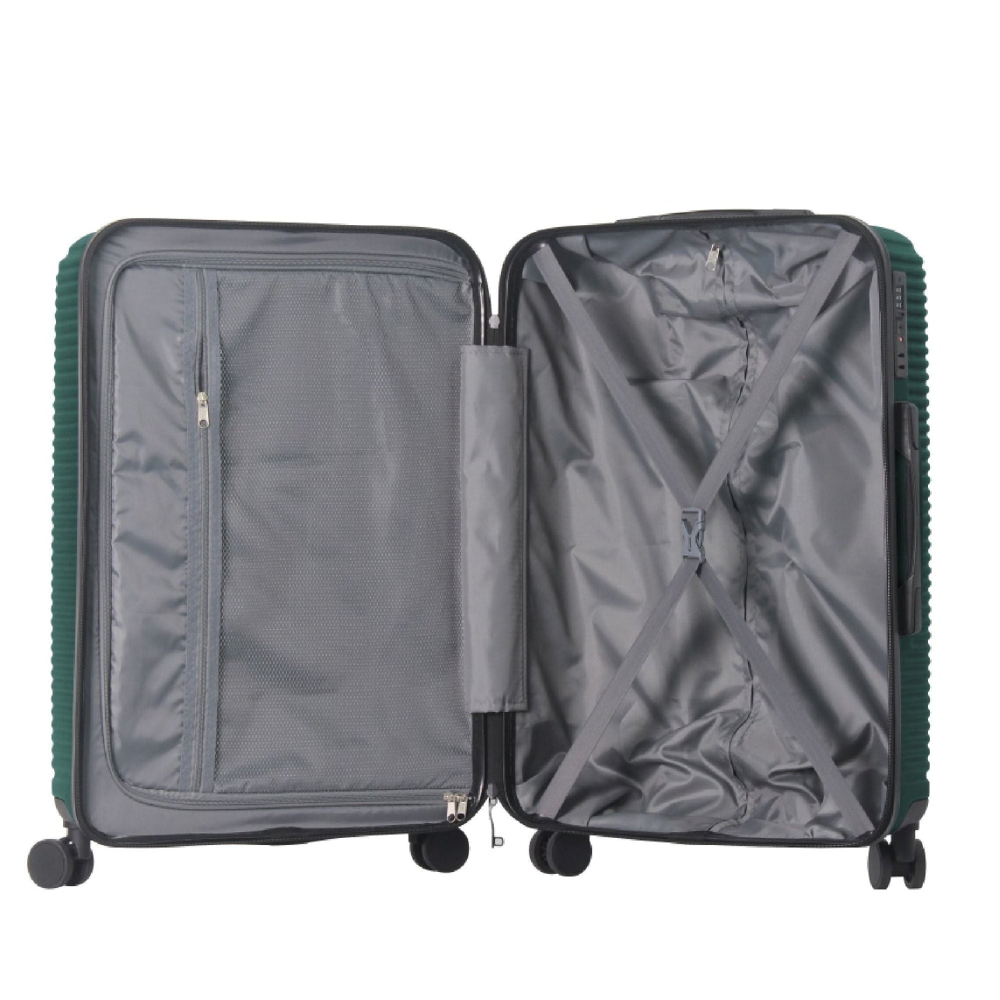 Luggage Sets ABS Hardshell 3pcs Luggage, Lightweight Durable Suitcase sets Spinner Wheels Suitcase with TSA Lock 20''24''28'' Available(Dark Green) - Renee Lane Company