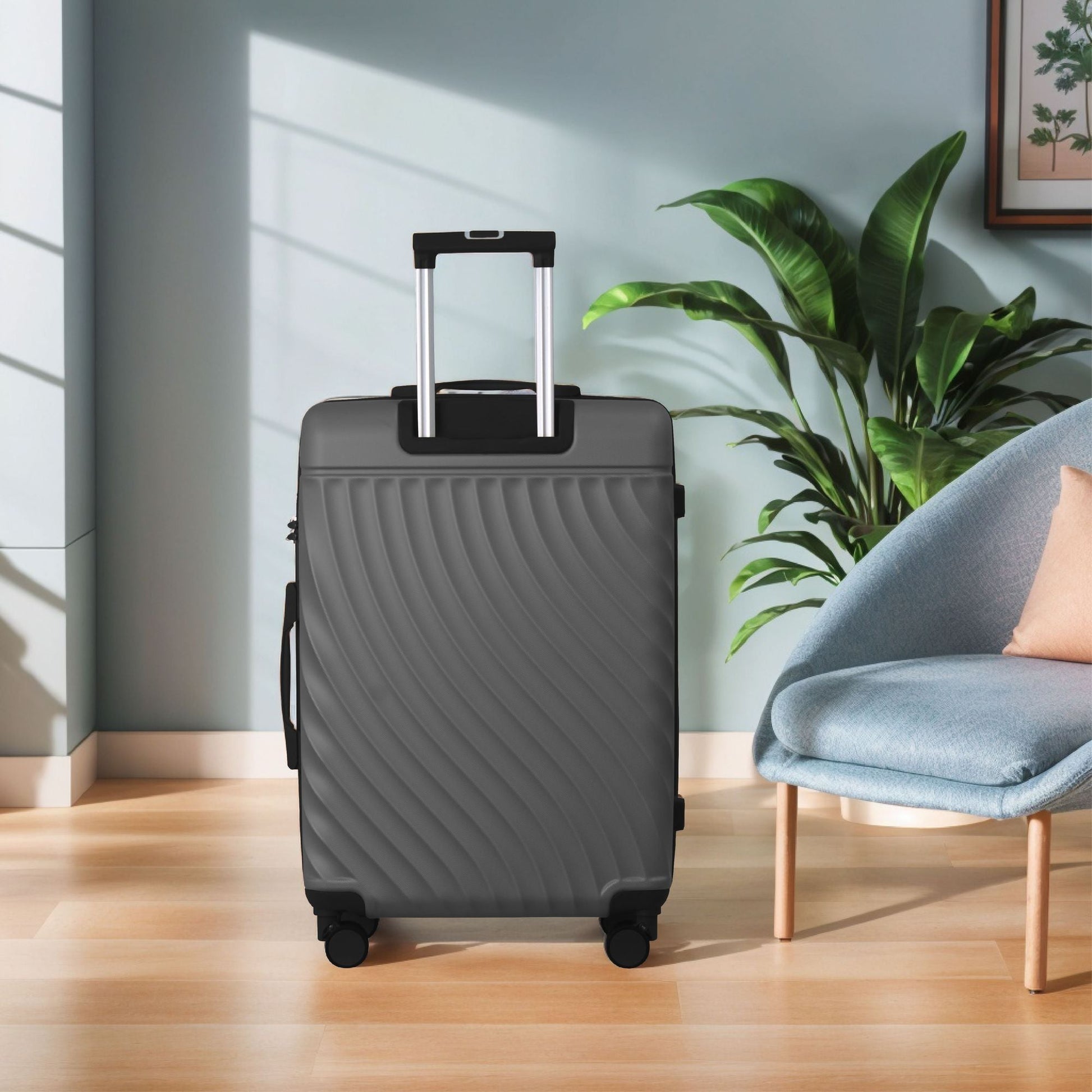 Luggage Sets ABS Hardshell 3pcs Luggage, Lightweight Durable Suitcase sets Spinner Wheels Suitcase with TSA Lock 20''24''28'' Available(Grey Ash) - Renee Lane Company