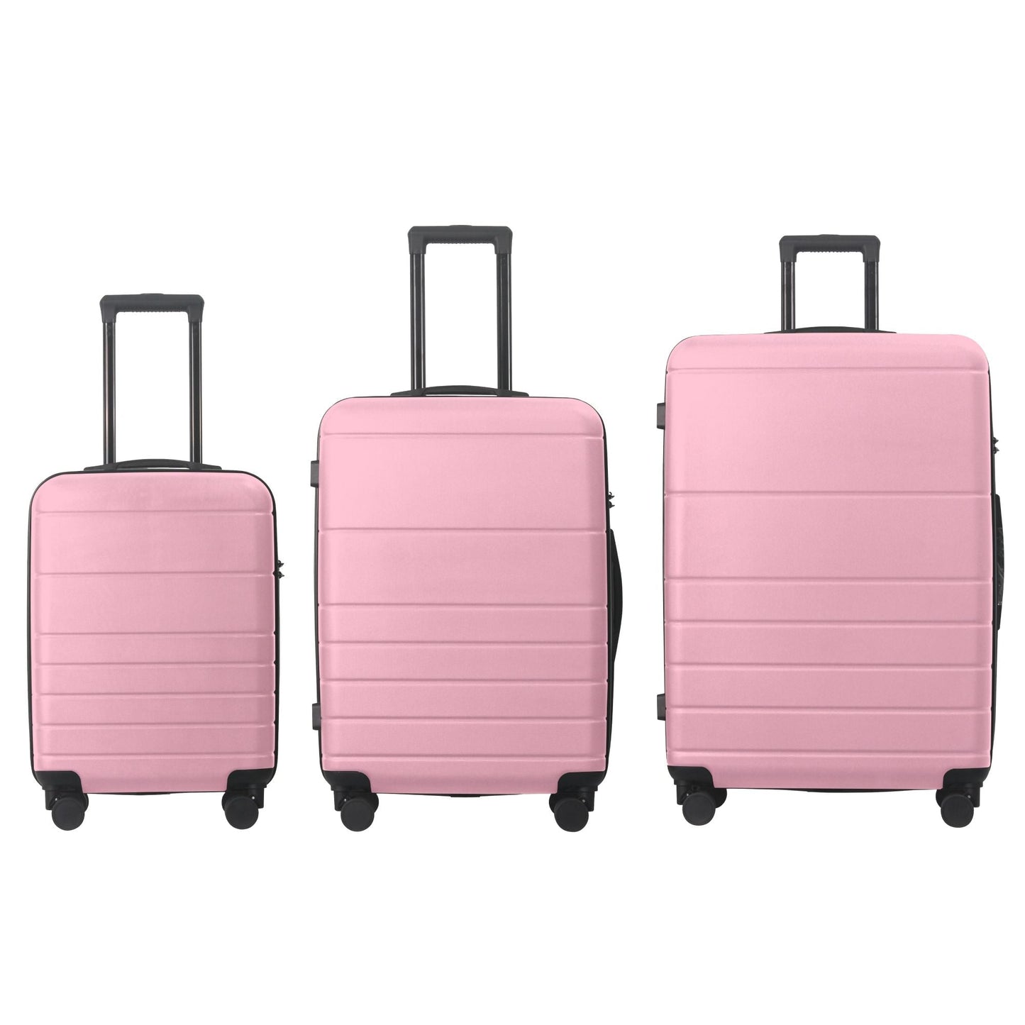 Luggage Sets ABS Hardshell 3pcs Luggage, Lightweight Durable Suitcase sets Spinner Wheels Suitcase with TSA Lock 20''24''28'' Available(Pink) - Renee Lane Company