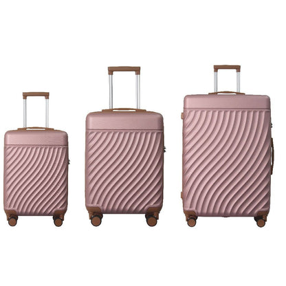 Luggage Sets ABS Hardshell 3pcs Luggage, Lightweight Durable Suitcase sets Spinner Wheels Suitcase with TSA Lock 20''24''28'' Available(Rose Gold ) - Renee Lane Company