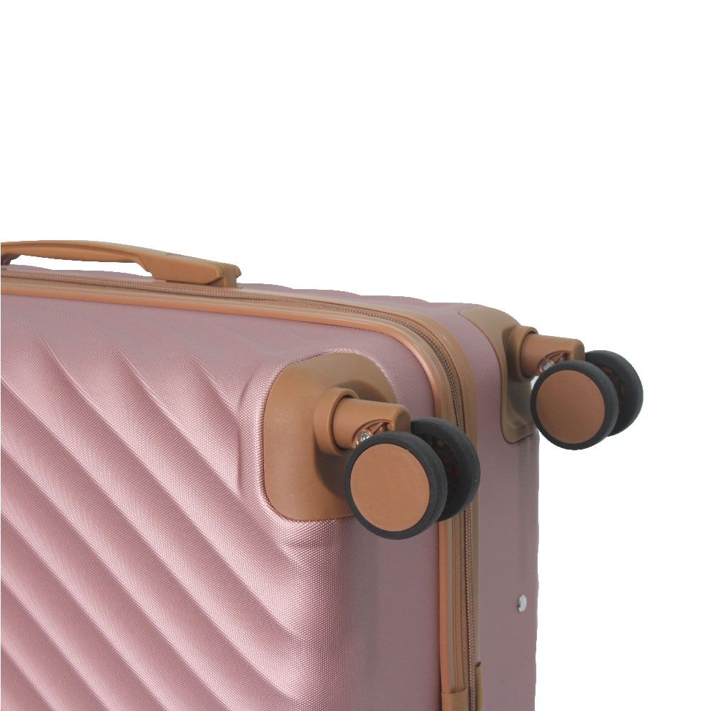 Luggage Sets ABS Hardshell 3pcs Luggage, Lightweight Durable Suitcase sets Spinner Wheels Suitcase with TSA Lock 20''24''28'' Available(Rose Gold ) - Renee Lane Company