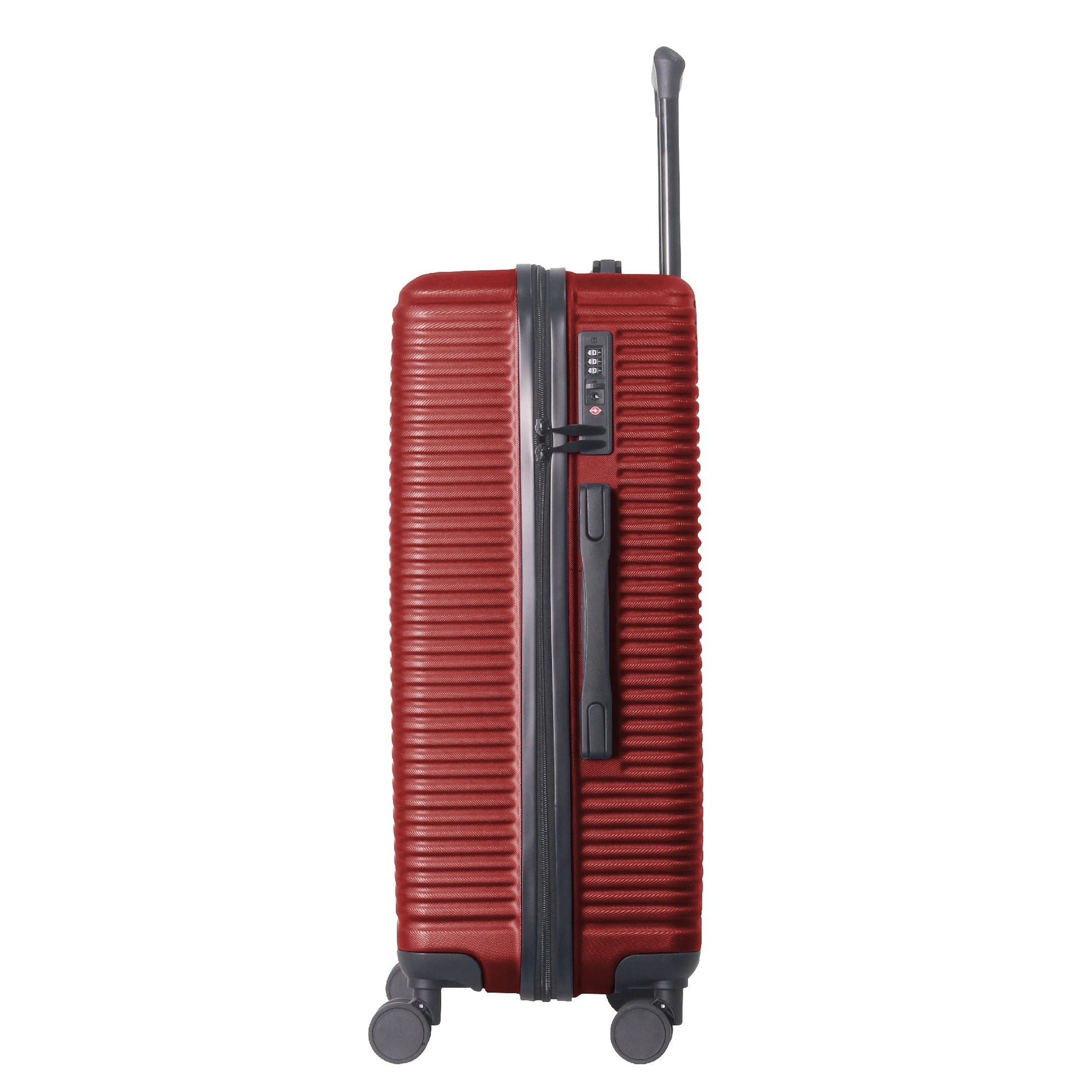 Luggage Sets ABS Hardshell 3pcs Luggage, Lightweight Durable Suitcase sets Spinner Wheels Suitcase with TSA Lock 20''24''28'' Available(WINE RED) - Renee Lane Company