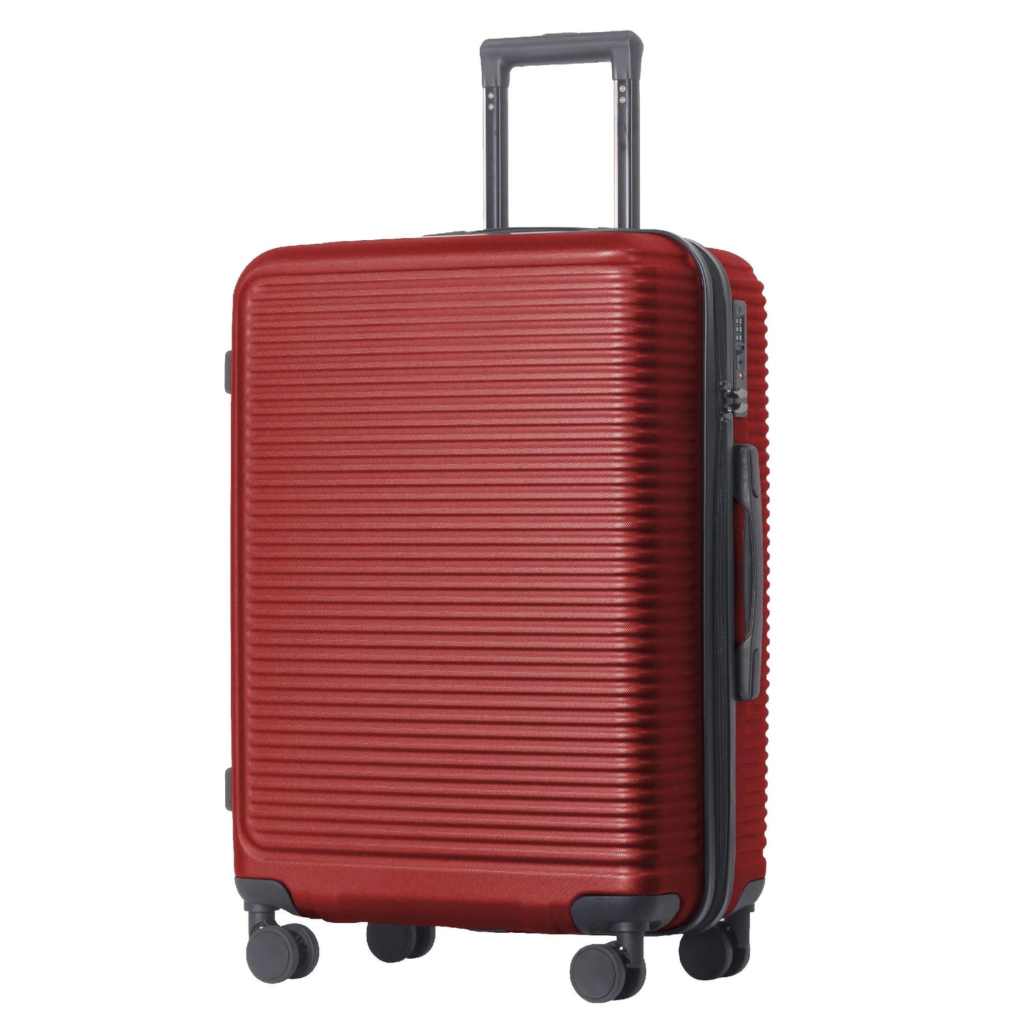 Luggage Sets ABS Hardshell 3pcs Luggage, Lightweight Durable Suitcase sets Spinner Wheels Suitcase with TSA Lock 20''24''28'' Available(WINE RED) - Renee Lane Company