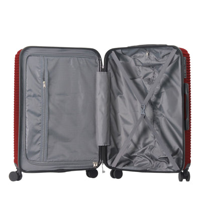 Luggage Sets ABS Hardshell 3pcs Luggage, Lightweight Durable Suitcase sets Spinner Wheels Suitcase with TSA Lock 20''24''28'' Available(WINE RED) - Renee Lane Company