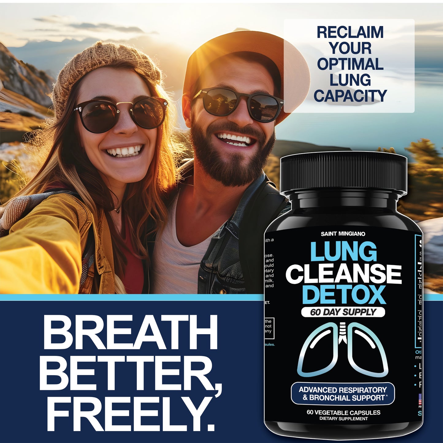 Lung Cleanse Detox, 60 Day Cleanse - Supports Lung Health Within Bronchial & Respiratory Systems - Renee Lane Company