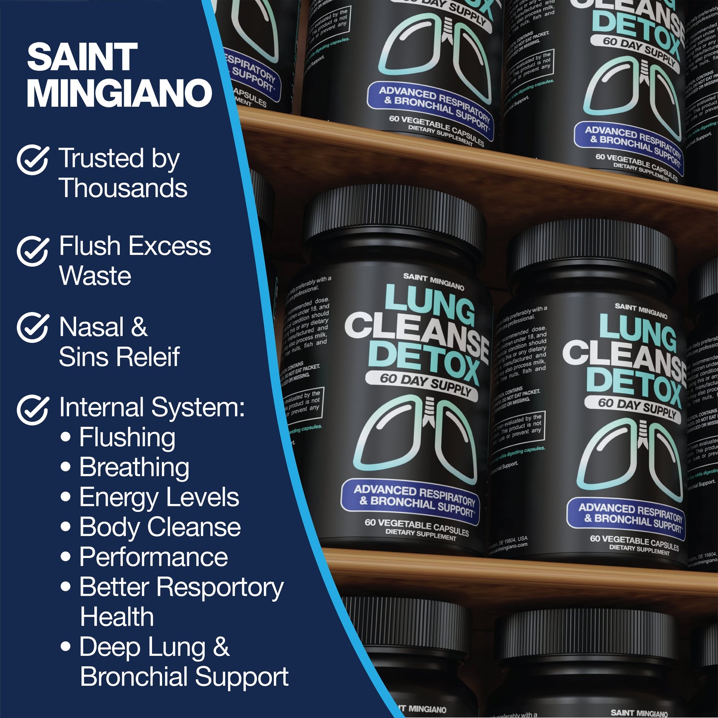 Lung Cleanse Detox, 60 Day Cleanse - Supports Lung Health Within Bronchial & Respiratory Systems - Renee Lane Company