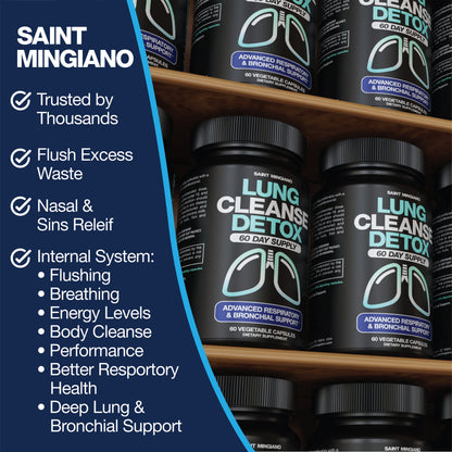 Lung Cleanse Detox, 60 Day Cleanse - Supports Lung Health Within Bronchial & Respiratory Systems - Renee Lane Company