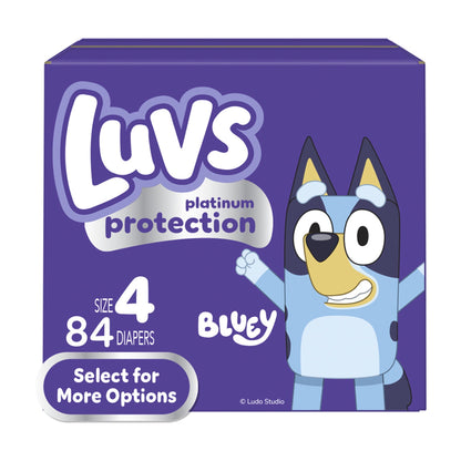 Luvs Platinum Protection Baby Diapers Size 4, 84 Count (Select for More Options) - Renee Lane Company