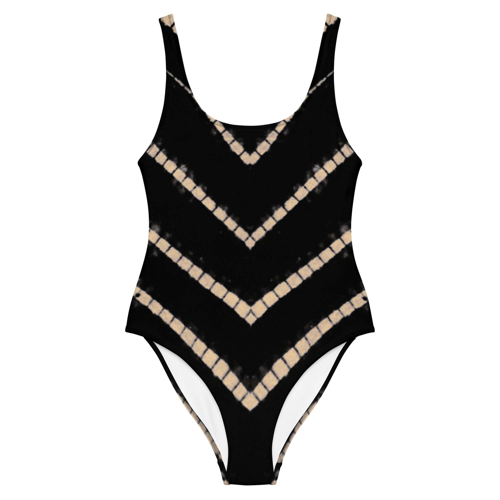 Lyra One Piece Swimsuit in Black Shibori - Renee Lane Company