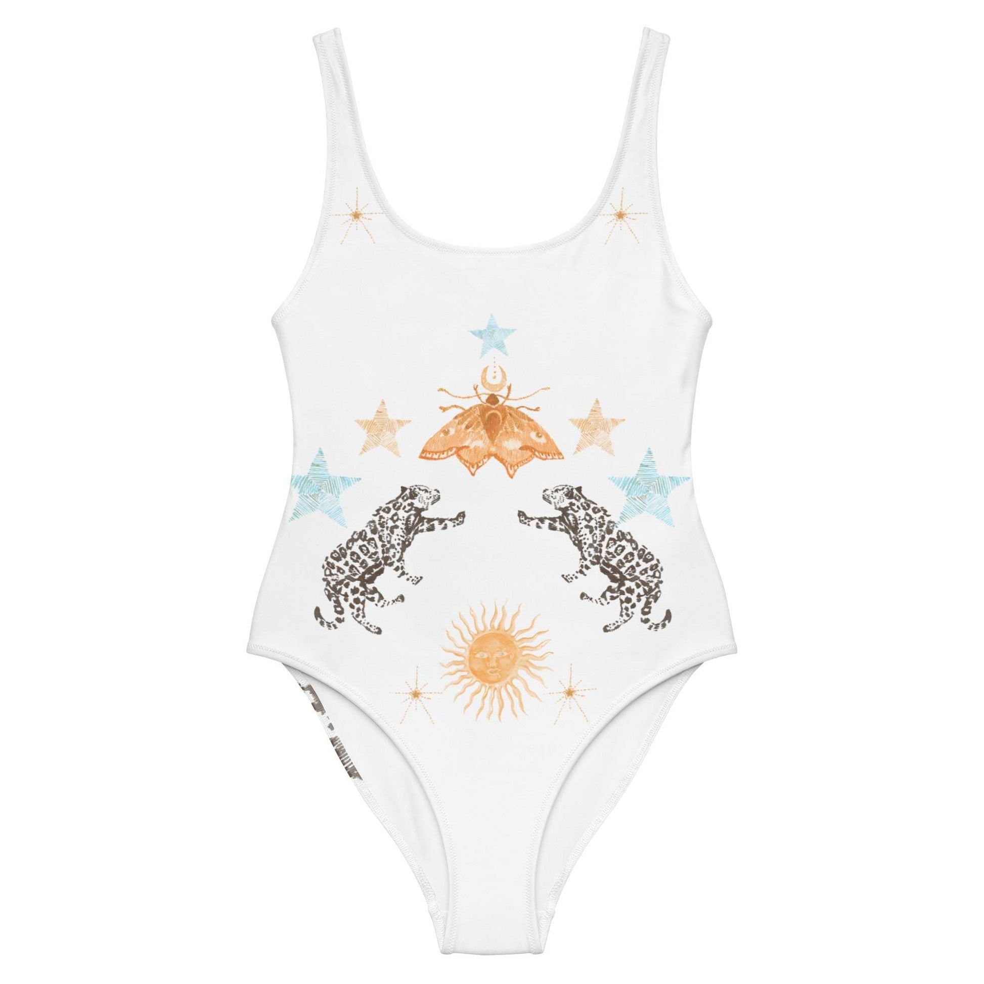 Lyra One Piece Swimsuit in White Jaguar - Renee Lane Company