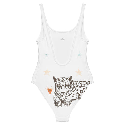 Lyra One Piece Swimsuit in White Jaguar - Renee Lane Company