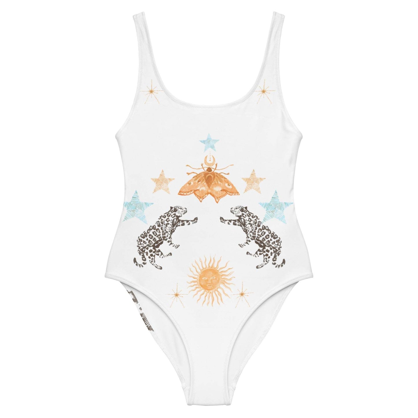 Lyra One Piece Swimsuit in White Jaguar - Renee Lane Company