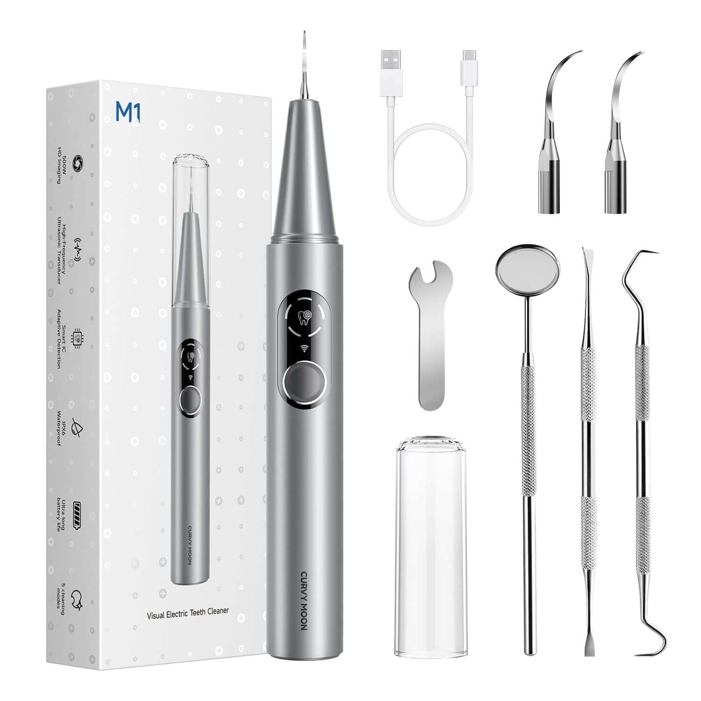 M1 Ultrasonic Tooth Cleaner | Professional Plaque & Tartar Removal - Renee Lane Company