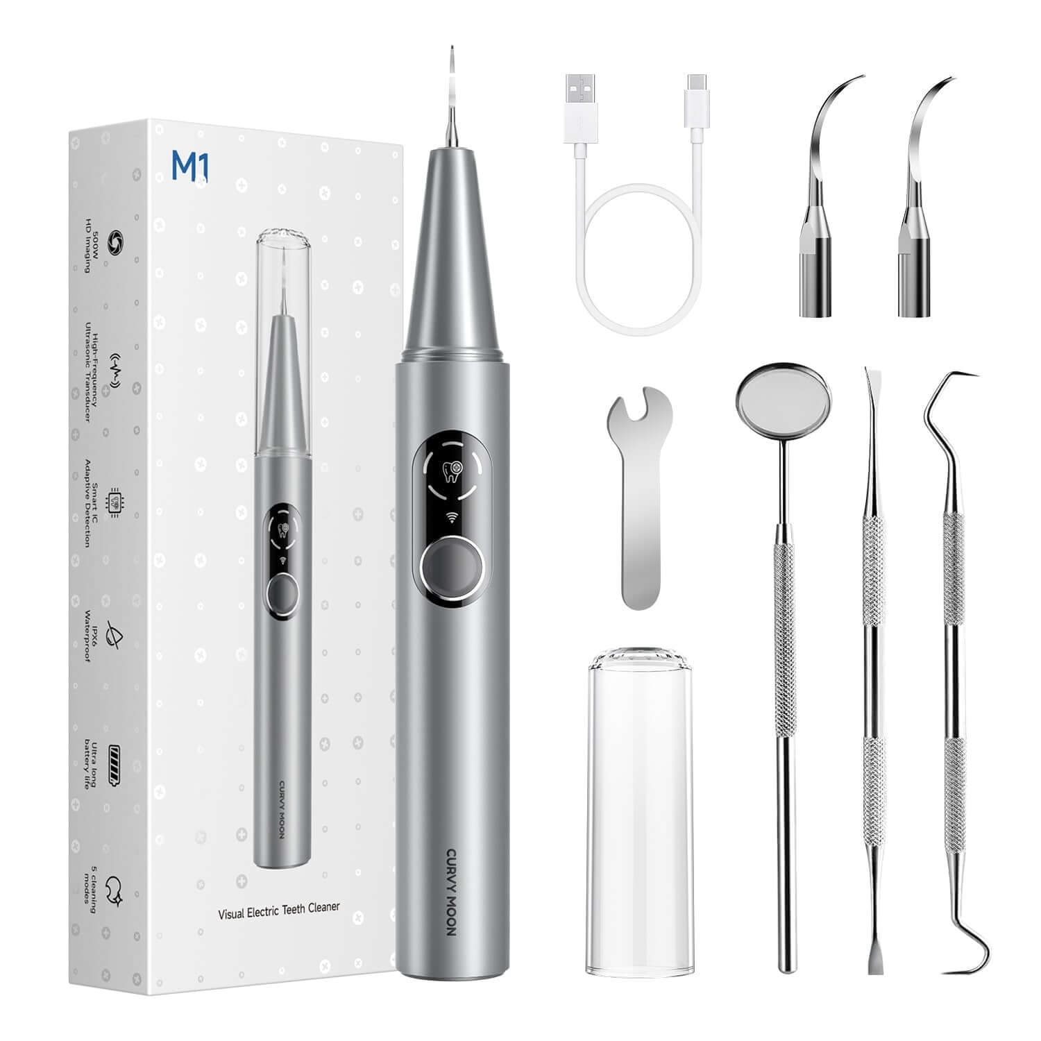 M1 Ultrasonic Tooth Cleaner | Professional Plaque & Tartar Removal - Renee Lane Company