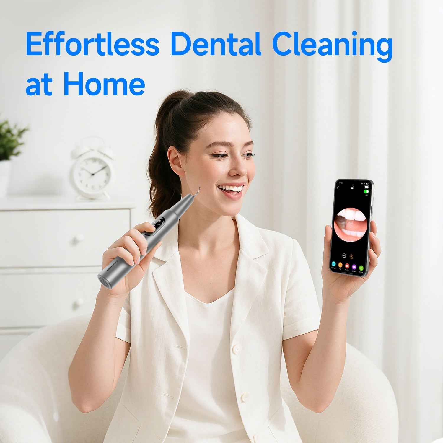 M1 Ultrasonic Tooth Cleaner | Professional Plaque & Tartar Removal - Renee Lane Company